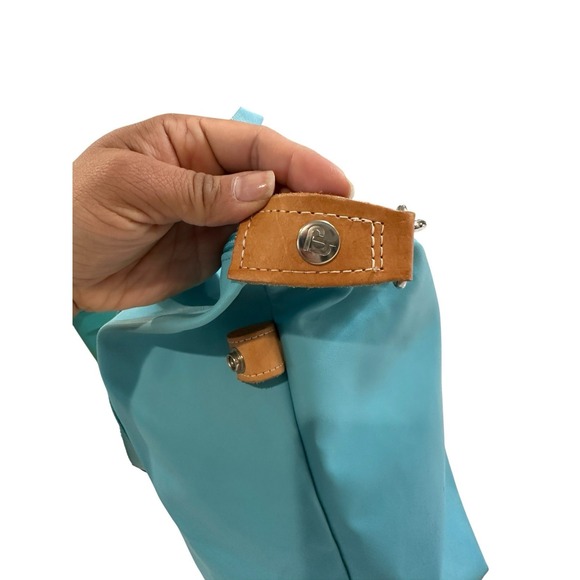 Jon Hart The Weekender Travel Bag Blue Coated Canvas Duffle Tote Luggage - Picture 7 of 11